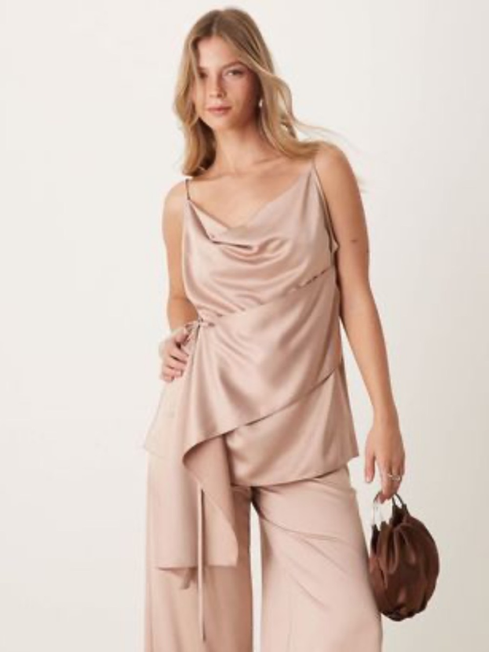 ASOS Satin wrap top - part of a set